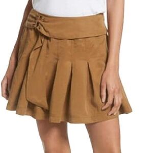 NEW Free People Lost In Light Pleated Mini Skirt/Moss/0